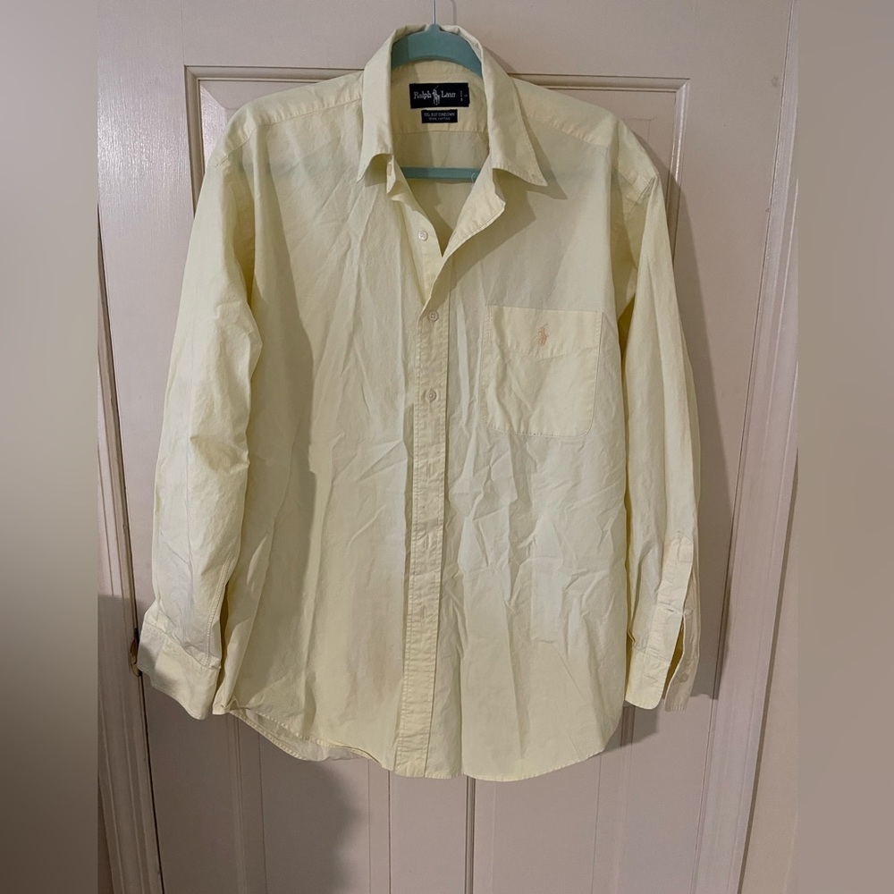 Pale yellow button up!